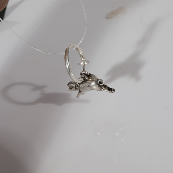 Gucci Jewelry - GUCCI Single Pig Hoop Earring in Sterling Silver